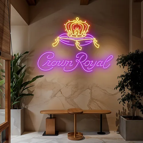 Crown Royal Neon Sign - Custom Shot Glass Now