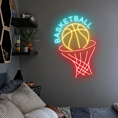 Basketball Neon Sign - Custom Shot Glass Now