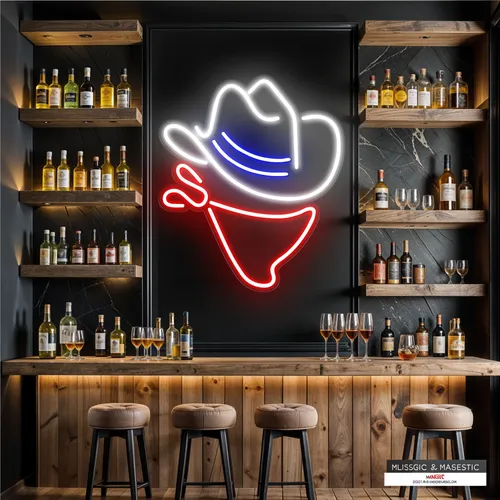 Cowboy Neon Sign - Custom Shot Glass Now