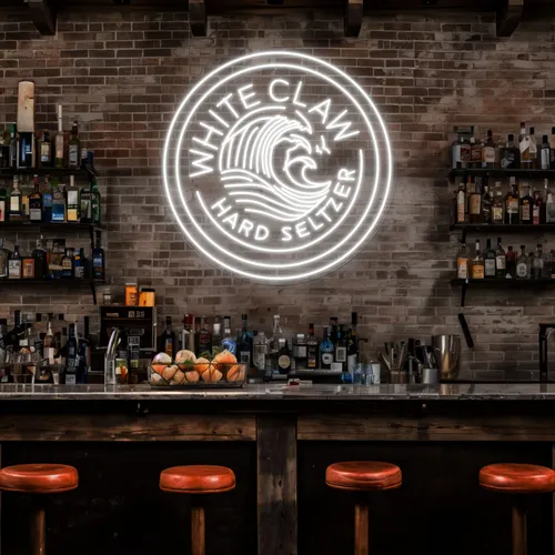 White Claw Neon Sign - Custom Shot Glass Now