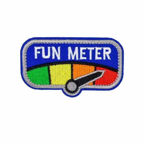 Blue and Grey Fun Meter Patch - Custom Shot Glass Now