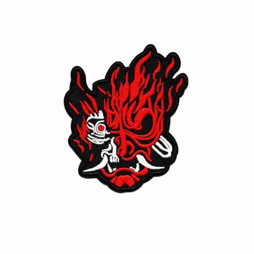 Red and White Oni Patch - Custom Shot Glass Now