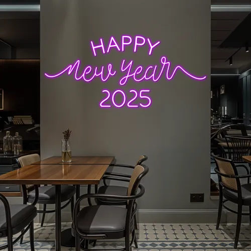 Happy New Year 2024 Neon Sign - Custom Shot Glass Now
