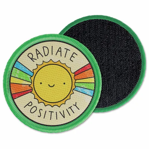 Round Radiate Positivity Velcro Patch - Custom Shot Glass Now