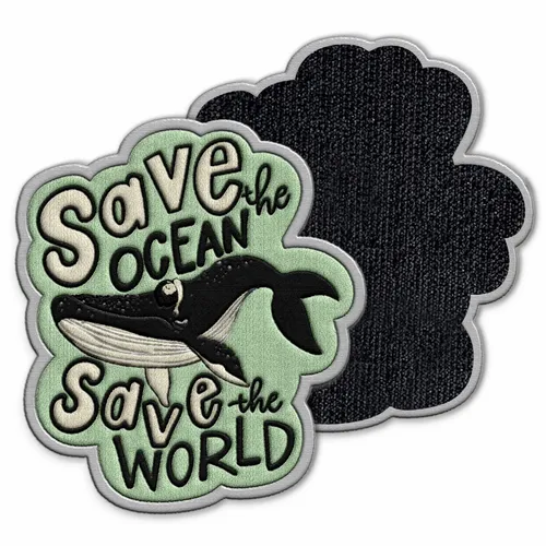 Save the Ocean Velcro Patch - Custom Shot Glass Now
