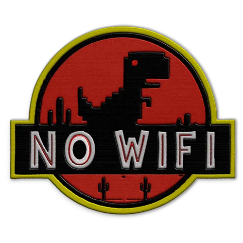 No Wifi Dino Hat Patch - Custom Shot Glass Now