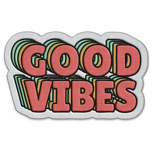 Good Vibes Hat Patch - Custom Shot Glass Now