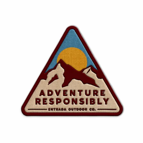 Triangle Adventure Responsibly Iron On Patch - Custom Shot Glass Now