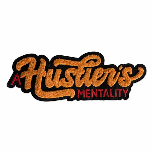 Hustler's Mentality Letterman Jacket Patch - Custom Shot Glass Now