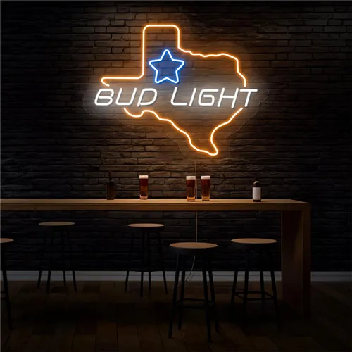 Old West Bud Light Neon Sign - Custom Shot Glass Now