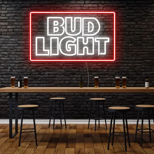 Simple Bud Light Neon Sign - Custom Shot Glass Now