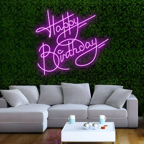 Oh So Hot Happy Birthday Neon Sign - Custom Shot Glass Now