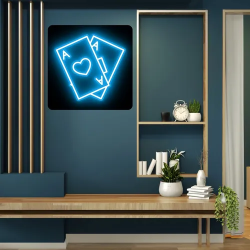 Ace in Black Neon Sign - Custom Shot Glass Now