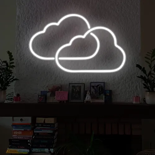 Twin Cloud Neon Signs - Custom Shot Glass Now