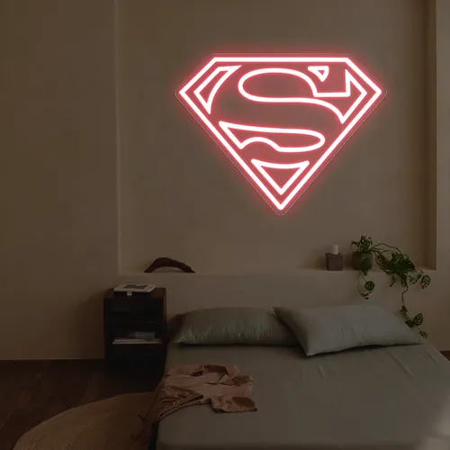 Superman Neon Sign - Custom Shot Glass Now