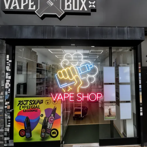 Vape Shop Window Neon Sign - Custom Shot Glass Now