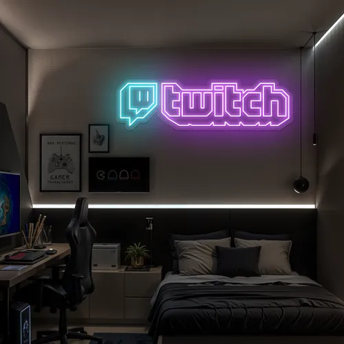 Twitch Streaming Setup Neon Sign - Custom Shot Glass Now