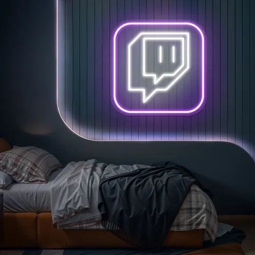 Twitch Logo Bedroom Neon Sign - Custom Shot Glass Now