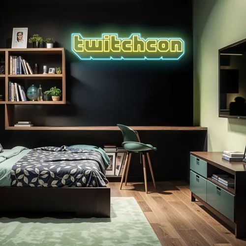 TwitchCon Bedroom Aesthetic Neon Sign - Custom Shot Glass Now