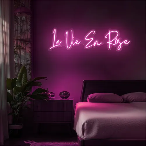 La Vie En Rose Neon Sign - Custom Shot Glass Now
