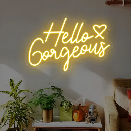 Hello Gorgeous Neon Sign - Custom Shot Glass Now