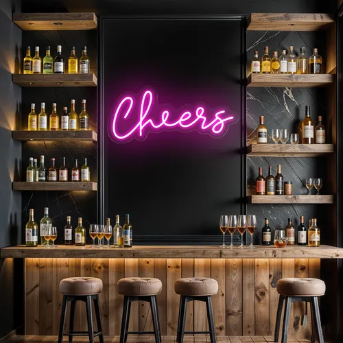 Mini Cheers Neon Sign - Custom Shot Glass Now