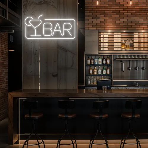 Bar Neon Sign - Custom Shot Glass Now