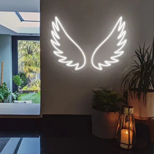 Angel Wings Neon Sign - Custom Shot Glass Now