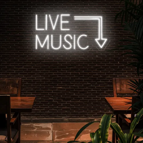 Live Music Neon Sign - Custom Shot Glass Now