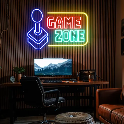 Game Zone Neon Sign - Custom Shot Glass Now