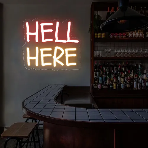 Hell Here Neon Signs - Custom Shot Glass Now