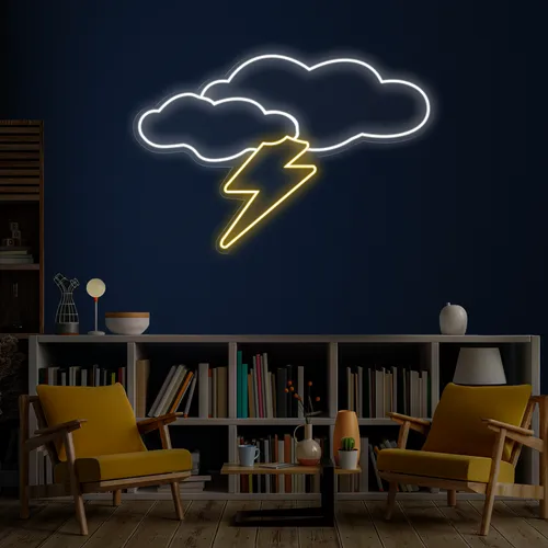 Thunder Cloud Neon Sign - Custom Shot Glass Now