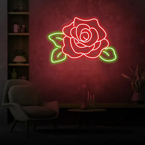 Rose Neon Sign - Custom Shot Glass Now