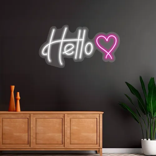 Custom Hello Neon Signs - Custom Shot Glass Now