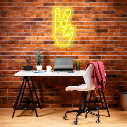 Custom Neon Peace Signs - Custom Shot Glass Now