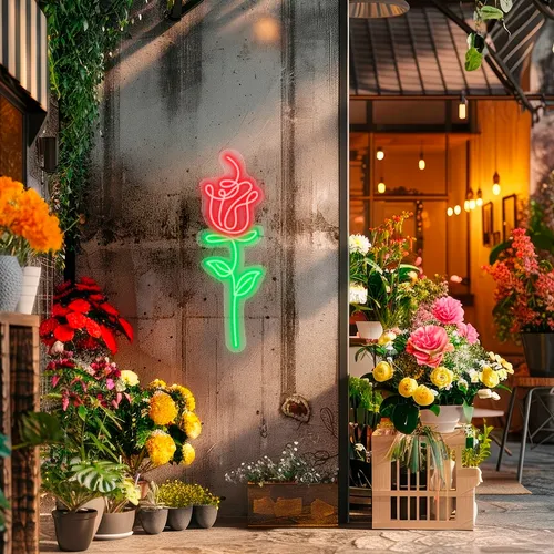 Custom Flower Neon Signs - Custom Shot Glass Now