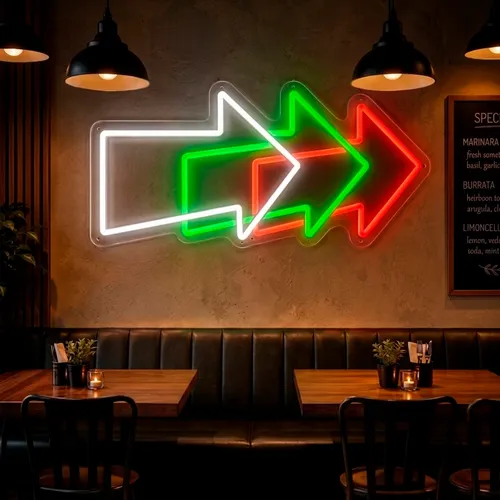 Custom Neon Arrow Signs - Custom Shot Glass Now