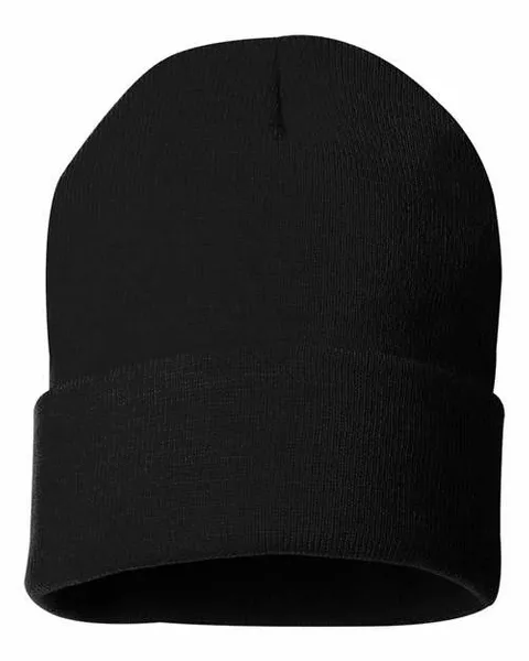 12" Solid Cuffed Beanie - Custom Shot Glass Now