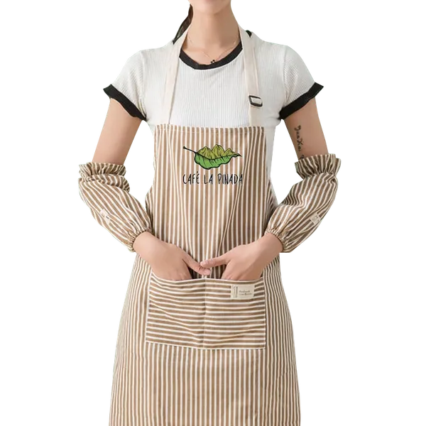 Striped Cotton and Linen Apron - Custom Shot Glass Now