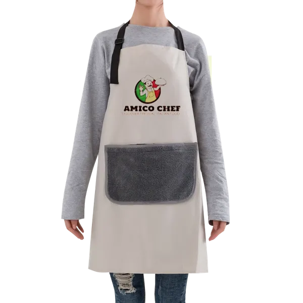 Floral Apron with Hand Wiping Pocket - Custom Shot Glass Now
