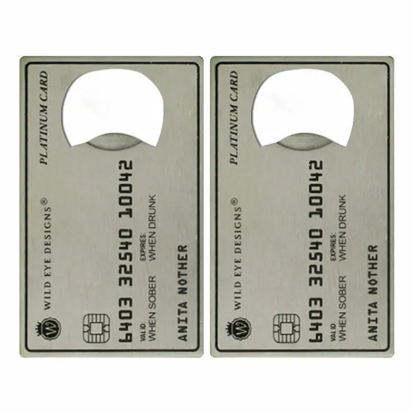 Platinum Card Shaped Bottle Opener - Custom Shot Glass Now