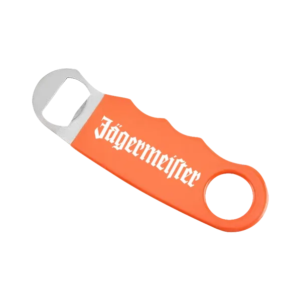 Orange Hand Grip Flat Bottle Opener - Custom Shot Glass Now