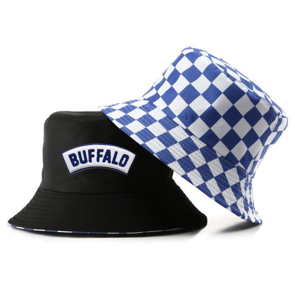 Checkered Cotton Bucket Hat - Custom Shot Glass Now