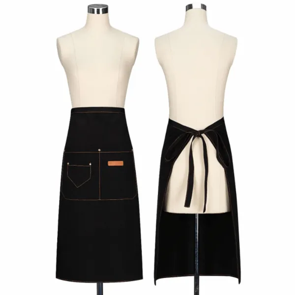 Lengthy Mid-Waist Denim Apron - Custom Shot Glass Now