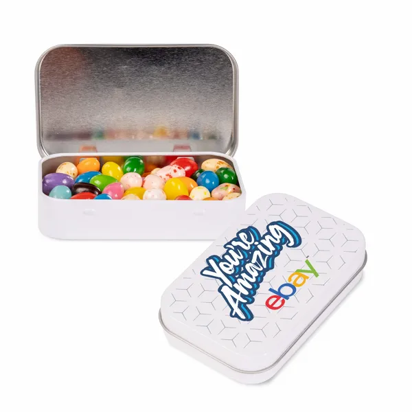 Rectangular Tin - Gourmet Jelly Beans® - Custom Shot Glass Now