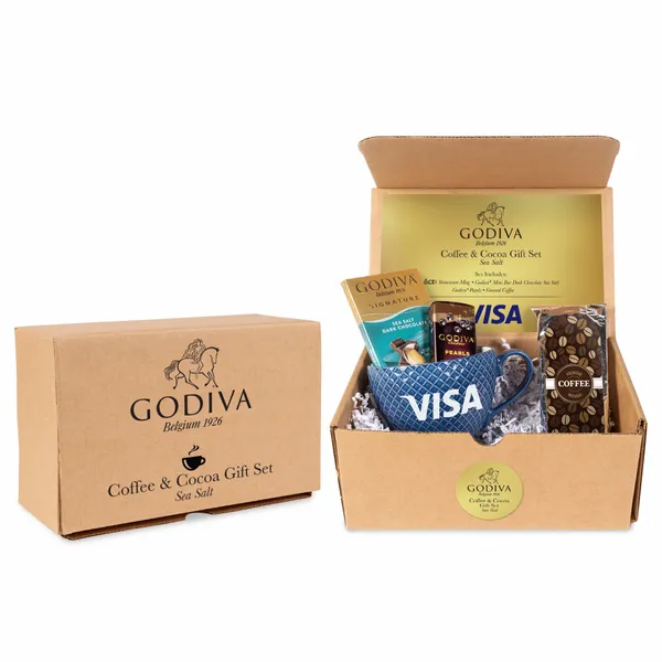 Godiva Coffee and Cocoa Gift Set -Sea Salt - Custom Shot Glass Now