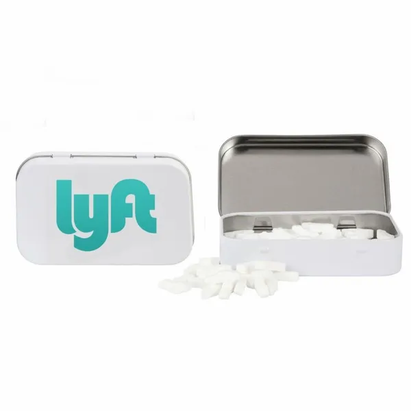 Rectangular Tin with Car Shaped Mints - Custom Shot Glass Now