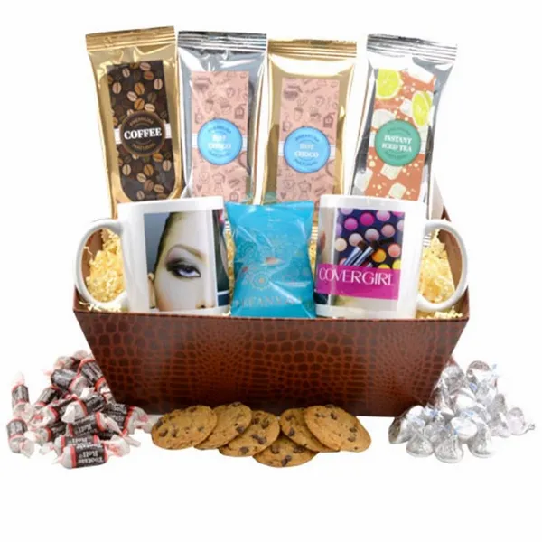 Tray w/Mugs and Hershey Kisses - Custom Shot Glass Now