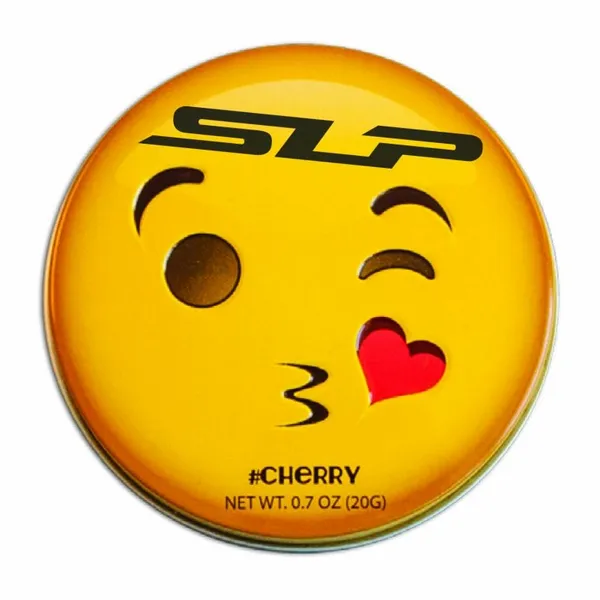 Kissy Face Emojy Tin with Cherry Mints - Custom Shot Glass Now