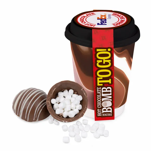 To-Go 12 oz. Cup with Hot Cocoa Bomb - Custom Shot Glass Now